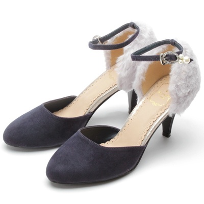 〈MISCH MASCH〉ファーヒールパンプス