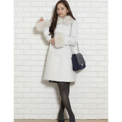 〈JUSGLITTY〉ファー付き切替コート