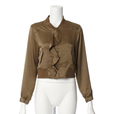 フリルサテンブルゾン