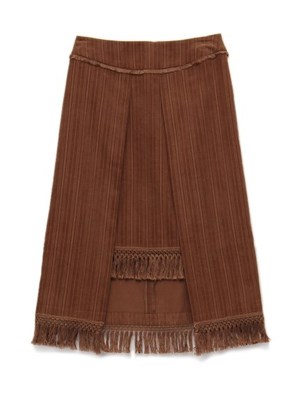 Lily Brown (リリーブラウン)  フリンジ付ラップスカート