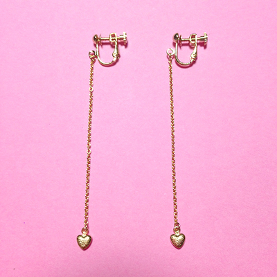 流れ星ハートイヤリング