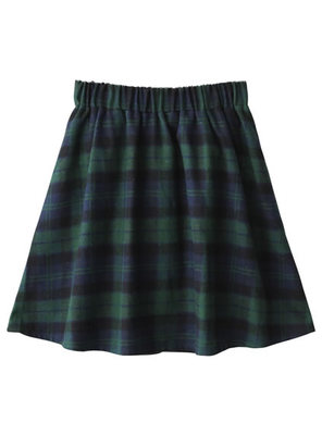 チェック柄フレアスカート