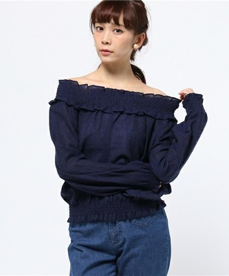 Ray BEAMS / ガーゼシャーリング ブラウス