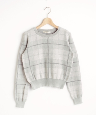 Sチェックショートプルオーバー