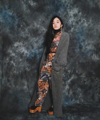 mother”SONIA”angora knit long gown