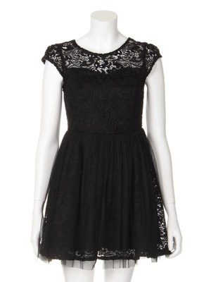 Lily Brown (リリーブラウン) レースフレアーワンピース