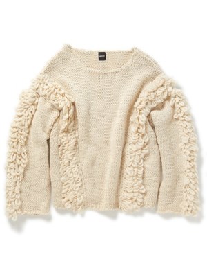 ループスラブヤーンニットプルオーバー