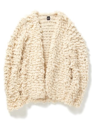 ループスラブヤーンニットカーデ