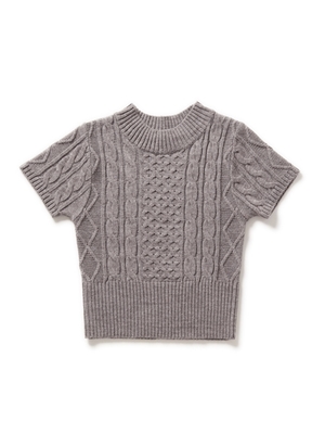ケーブルショートスリーブニット