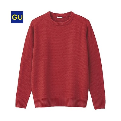 タッククルーネックセーター（長袖）