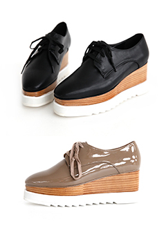 オックスフォードプラットフォームウェッジソールシューズ・全2色・s45309