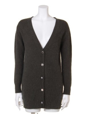 ビジューボタンロングカーディガン