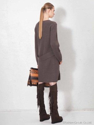 サイドジップニットドレス