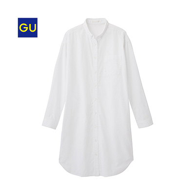 （GU）オックスフォードシャツワンピース（長袖）