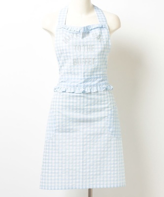 ギンガムロゴエプロン