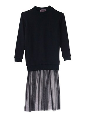 tulle sweat one-piece