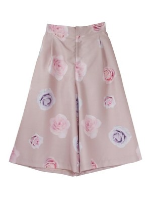 rose shantung gaoucho pants