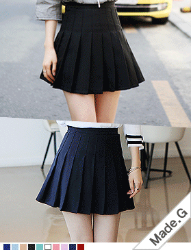 カラフルプリーツミニスカート