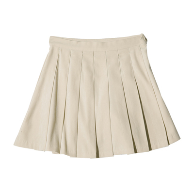 スエード調プリーツミニスカート