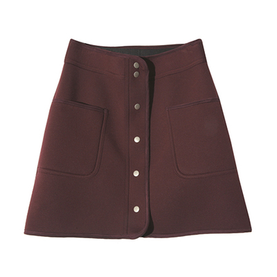 ネオプレン前ボタン台形スカート