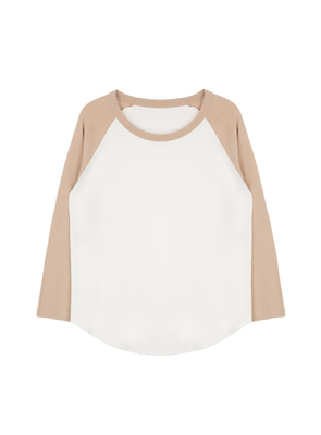 シンプルラグランカラーTシャツ 