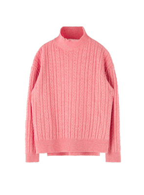 プチケーブルボトルネックニット