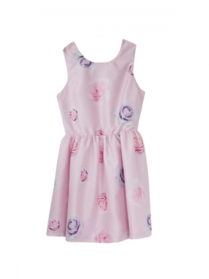 rose shantung one-piece