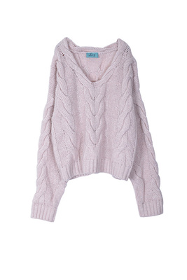 【deicy】ビッグケーブル編みニットプルオーバー