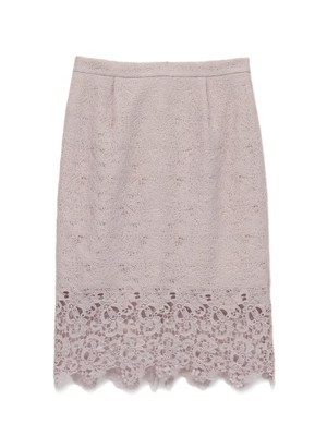 Lily Brown (リリーブラウン)  裾ケミカルレース台形スカート