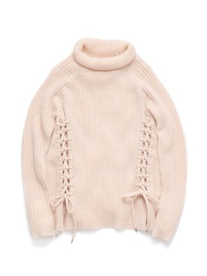 【Lily Brown】編み上げニットプルオーバー