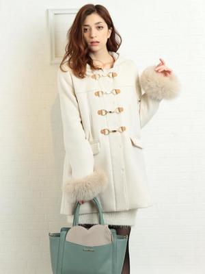 【MIIA】ビットダッフルファー付コート