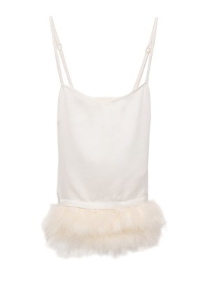 フェザー付きキャミソール