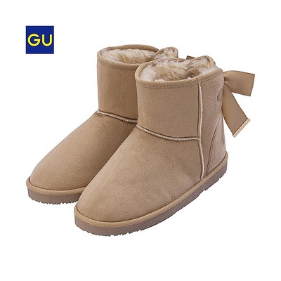 ムートンタッチブーツ（リボン）