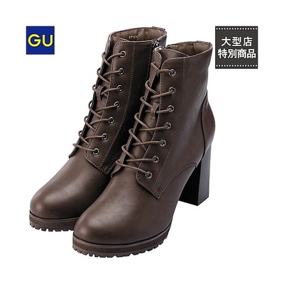 レースアップヒールブーツ