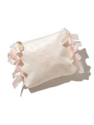 サテンリボンティッシュポーチ