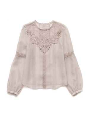 Lily Brown (リリーブラウン)  ヴィンテージレースブラウス