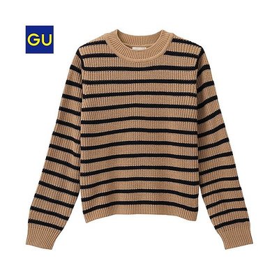 ボーダークロップドセーター（長袖）