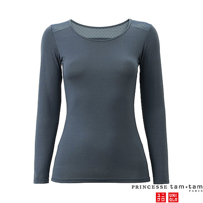 ヒートテックレースクルーネックＴ（長袖）