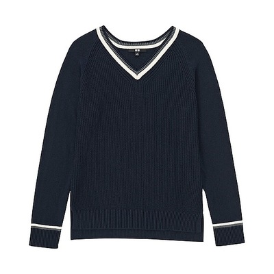 コットンカシミヤクリケットセーター（長袖）