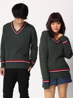 カラーネップチルデンニット