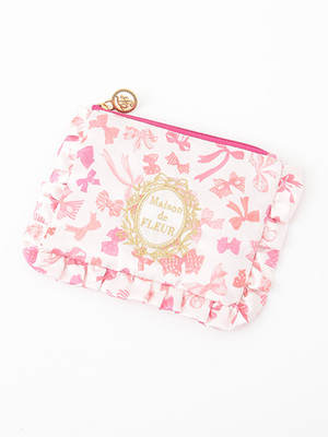 ピンクリボンティッシュポーチ