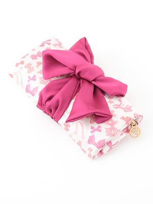 ピンクリボンアクセサリーポーチ