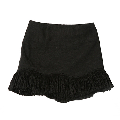 スナップボタンフリンジミニスカート