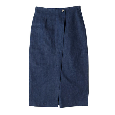 ハイウエストデニムラップスカート