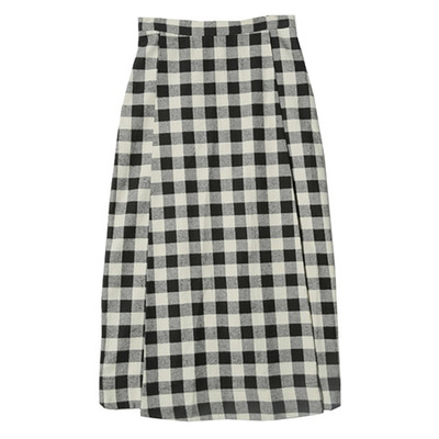ギンガムチェッククロップドスカート