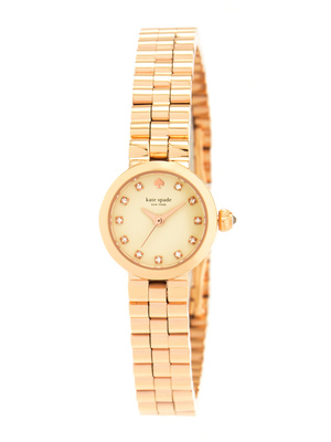 TINY GRAMERCY BLUSH DIAL CRYSTAL MARKER WATCH