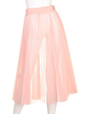 プリーツチュールスカート