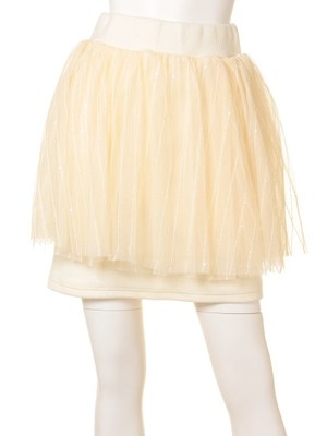 ぺプラムチュールリブスカート