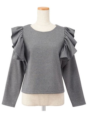 ボリュームフリルショルダートップス