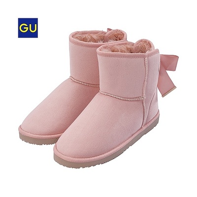 ムートンタッチブーツ(リボン)